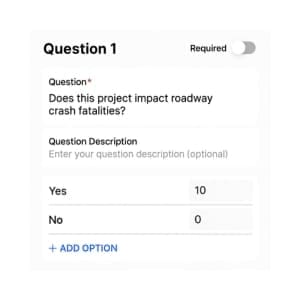 Configure Project Questions for Scoring